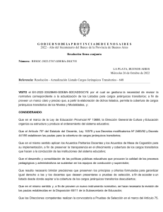 Resoluci&oacute;n 2022: Actualizaci&oacute;n de Cargos Jer&aacute;rquicos Transitorios