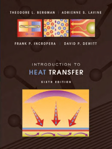 Introduction to Heat Transfer 6th Edition Textbook