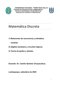 Matem&aacute;tica discreta Comp