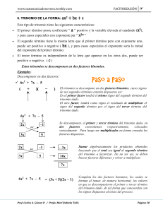 trinomio de la forma ax2