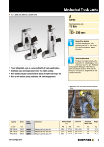 A-Series, Mechanical Track Jacks EN-GB