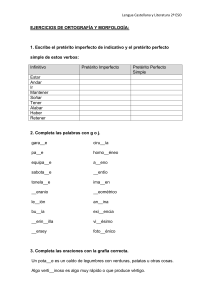 Ejercicios de Ortograf&iacute;a y Morfolog&iacute;a 2&ordm; ESO