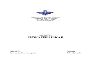 Syllabus de Cl&iacute;nica Pedi&aacute;trica II - Universidad R&oacute;mulo Gallegos