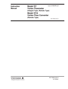 Yokogawa DY/DYA Vortex Flowmeter Instruction Manual