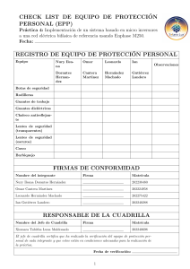 Checklist EPP para pr&aacute;ctica de micro-inversores Enphase M250