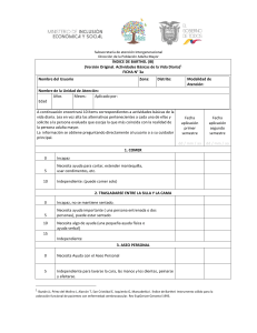 &Iacute;ndice de Barthel: Formulario de Evaluaci&oacute;n
