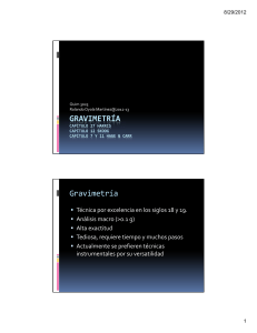 Gravimetr&iacute;a: T&eacute;cnica de Qu&iacute;mica Anal&iacute;tica