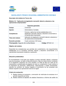 Descriptor de m&oacute;dulo: Legislaci&oacute;n mercantil, laboral y aduanera para operaciones empresariales