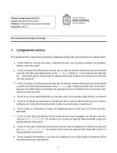 Examen Parcial Mec&aacute;nica Estructural Universidad Nacional
