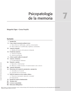 Psicopatolog&iacute;a de la memoria: Cap&iacute;tulo 7