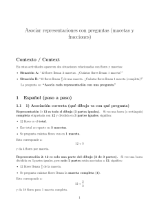 Hoja de trabajo de matem&aacute;ticas: Asociar representaciones con preguntas (Fracciones y macetas)