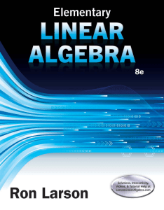 Elementary Linear Algebra 8th Edition by Ron Larson