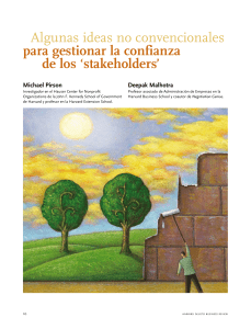 Ideas no convencionales para gestionar la confianza de los stakeholders