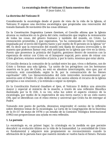 Escatolog&iacute;a desde el Vaticano II hasta hoy: An&aacute;lisis teol&oacute;gico