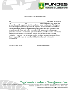 Formulario de Consentimiento Informado para Ejercicio Acad&eacute;mico de Psicolog&iacute;a