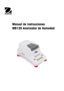 Manual de Instrucciones MB120 Analizador de Humedad OHAUS