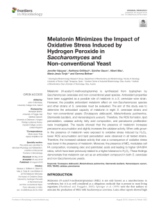 Melatonin Reduces Oxidative Stress in Yeast