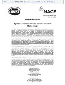 ANSI/NACE SP0502-2010: Pipeline External Corrosion Direct Assessment