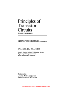 Principles of Transistor Circuits 7th Ed.
