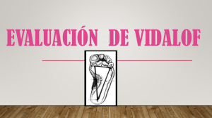 Evaluaci&oacute;n de Vidalof: Gu&iacute;a para detectar pie plano en primaria