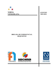 COVENIN 5029:2022 Brigada de Emergencias Requisitos