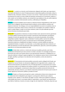 Art&iacute;culos 83-85: Derecho a la Salud en la Constituci&oacute;n