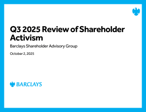Q3 2025 Shareholder Activism Review - Barclays