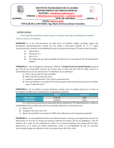Evidencia CACEI: Distribuciones Muestrales - Estad&iacute;stica Inferencial 1
