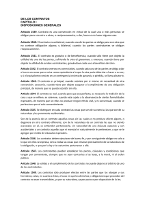 Contratos: Disposiciones Generales