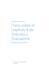Tesis sobre infraestructura vial y capacidad de tr&aacute;fico