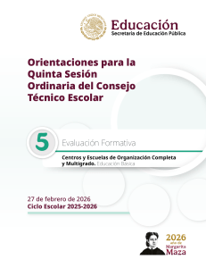 Orientaciones para la Quinta Sesi&oacute;n CTE: Evaluaci&oacute;n Formativa 2026