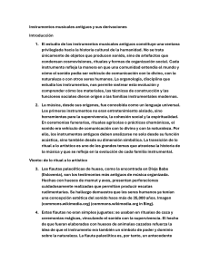 Instrumentos Musicales Antiguos y Sus Derivaciones