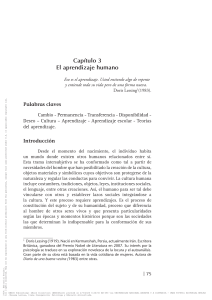 Cap&iacute;tulo 3: El aprendizaje humano - Teor&iacute;as y procesos educativos