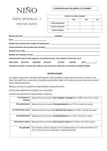 Cuestionario Perfil Sensorial-2 para Padres