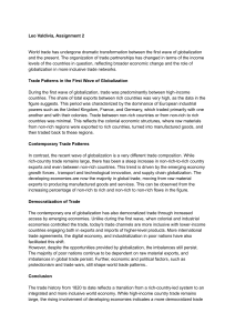 Trade Patterns in Globalization: First Wave to Present