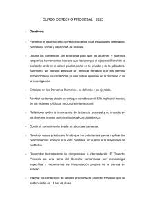 Silabus Curso Derecho Procesal I 2025