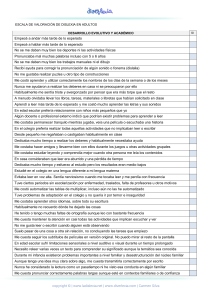 Escala de Valoraci&oacute;n de Dislexia en Adultos
