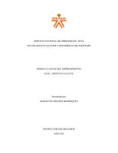 Modelo Canvas del Emprendimiento - SENA 2025