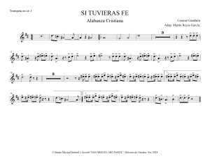 Partitura de Trompeta en Si Bemol 1 para Si Tuvieras Fe