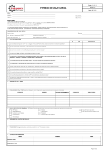 PERMISO DE IZAJE CARGA - Formulario de Seguridad Industrial