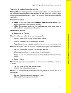 Ingl&eacute;s III: Conjunctions when y while