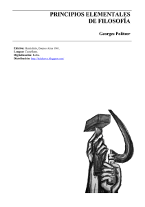 Principios Elementales de Filosof&iacute;a - Georges Politzer