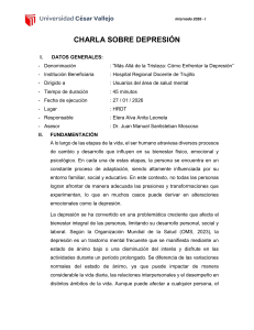 Charla sobre depresi&oacute;n: M&aacute;s all&aacute; de la tristeza