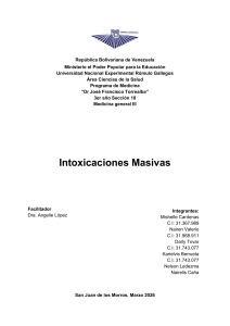 Intoxicaciones Masivas: Gu&iacute;a para Estudiantes de Medicina