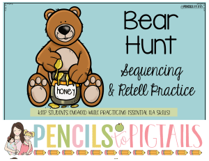 Bear Hunt Sequencing & Retell Practice Worksheet