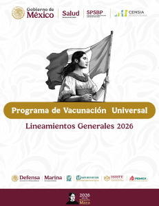 Lineamientos Generales Programa de Vacunaci&oacute;n Universal 2026