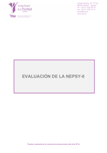 Evaluaci&oacute;n de la NEPSY-II: Revisi&oacute;n Psicom&eacute;trica y An&aacute;lisis