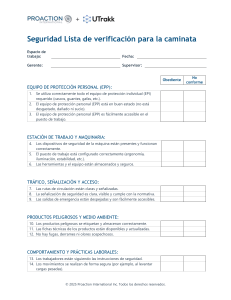 Checklist de Seguridad para Caminata en el Trabajo