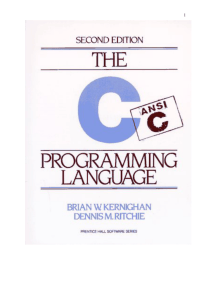 The C Programming Language (2nd Edition) by Kernighan & Ritchie