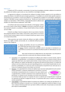 Resumen TDP: Paradigma Orientado a Objetos en Ingenier&iacute;a de Software